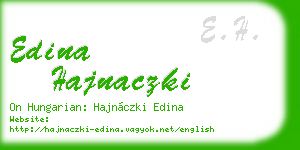 edina hajnaczki business card